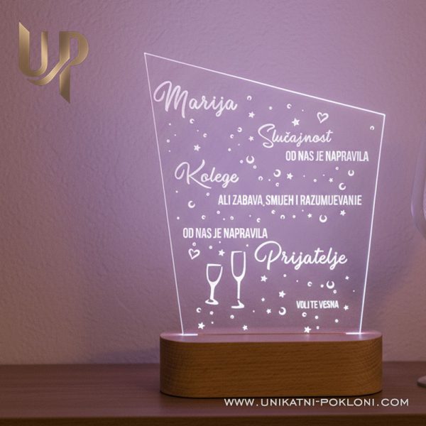 Personalizirana LED lampa - Poklon za kolegicu 3 Unikatni poklon za kolegicu