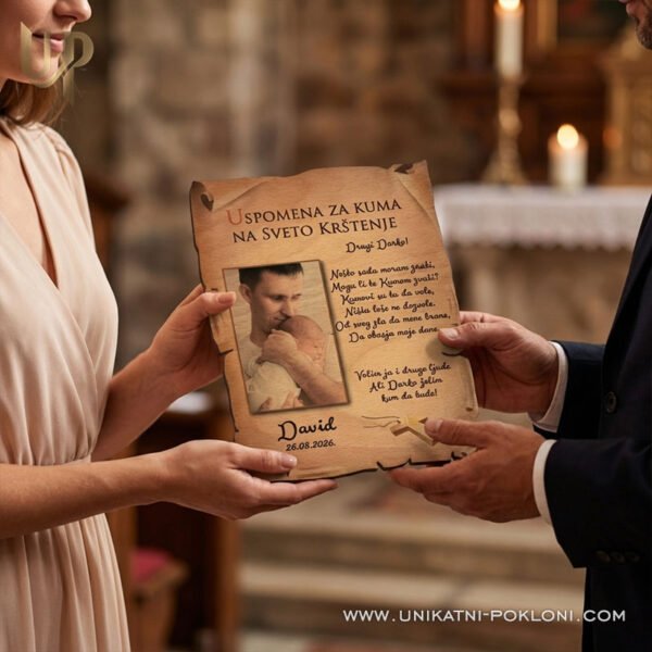 Zahvalnica za kumstvo na krštenju