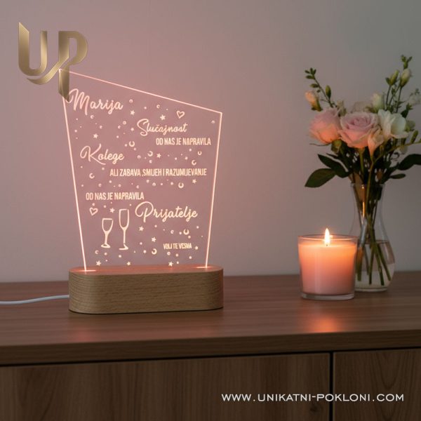 Personalizirana LED lampa - Poklon za kolegicu 7 dar za kolegicu