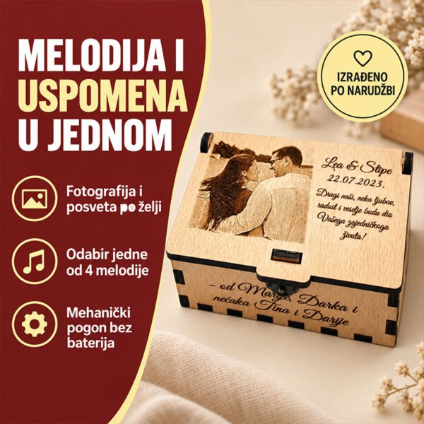 Personalizirane muzičke kutije - Originalni pokloni za svečane prigode - Unikatni pokloni Personalizirane muzičke kutije - Originalni pokloni za svečane prigode - personalizirani poklon