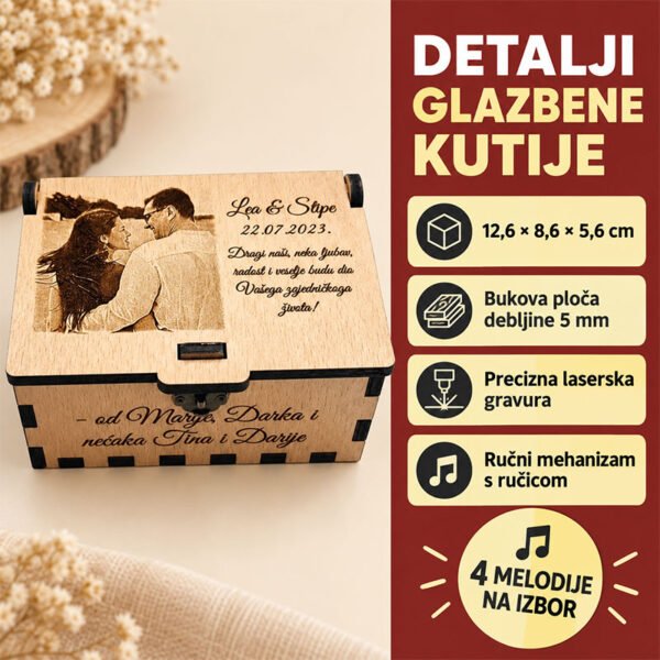 Personalizirane muzičke kutije - Originalni pokloni za svečane prigode - Unikatni pokloni Personalizirane muzičke kutije - Originalni pokloni za svečane prigode - personalizirani poklon