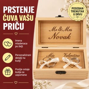 Kutija za prstenje - originalan i unikatan poklon za vjenčanja - Unikatni pokloni Kutija za prstenje - originalan i unikatan poklon za vjenčanja - Slika 6