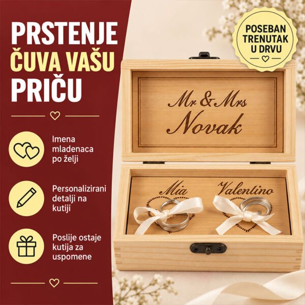 Kutija za prstenje - originalan i unikatan poklon za vjenčanja - Unikatni pokloni Kutija za prstenje - originalan i unikatan poklon za vjenčanja - personalizirani poklon