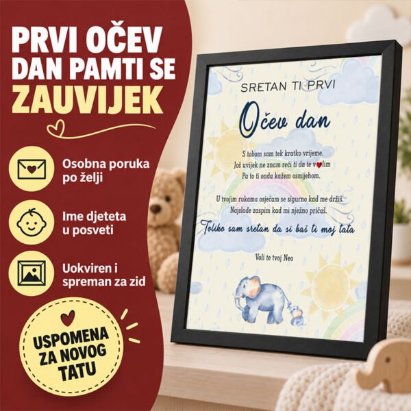 Pokloni za Dan očeva - Poklon okvir za tatu - Unikatni pokloni Pokloni za Dan očeva - Poklon okvir za tatu - personalizirani poklon