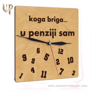 Personalizirani drveni sat - "Penzionerski" sat - poklon za odlazak u mirovinu - Slika 3