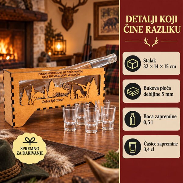 Personalizirani set - Lovački set za liker - Pokloni za lovce - Unikatni pokloni Personalizirani set - Lovački set za liker - Pokloni za lovce - personalizirani poklon