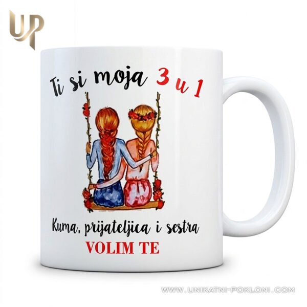 kuma-prijateljica-sestra Šalica 3u1 - personalizirani poklon