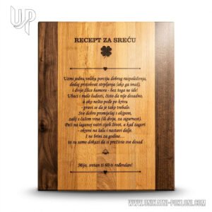 Kuhinjska daska za rezanje "Recept za sreću" - Slika 6