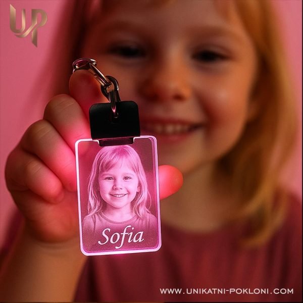 Personalizirani svijetleći privjesak 8 privjesak za kljuceve