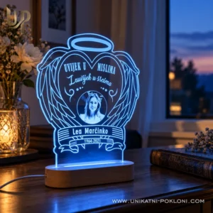 Uspomena na preminulu osobu - Ambijentalna LED lampa - Unikatni pokloni Uspomena na preminule