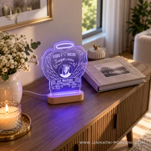 Uspomena na preminulu osobu - Ambijentalna LED lampa - Unikatni pokloni Uspomene na preminule osobe