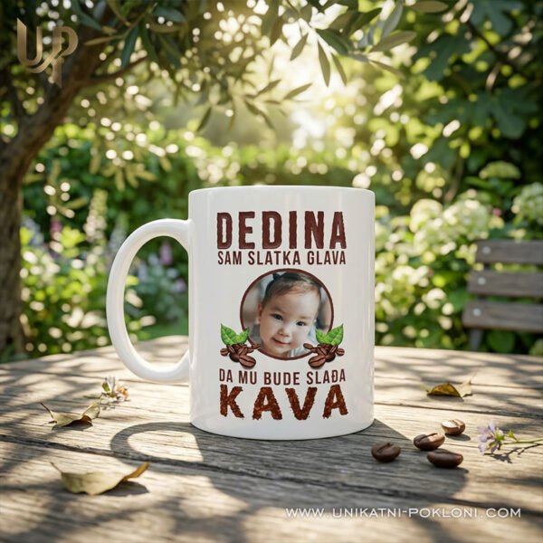 Poklon za baku i djeda - komplet dvije šalice s fotografijom unuka i posvetom 4 POKLON ZA DEDU