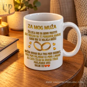 Poklon za supruga - romantična šalica s ljubavnom porukom