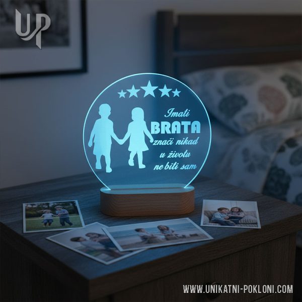 Personalizirana LED lampa - Poklon za brata 2 dar za brata