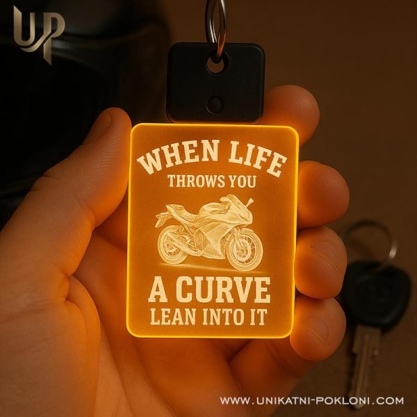 unikatni svjetleci privjesak moto entuzijast