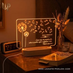 Dar za učitelje - Personalizirana LED lampa MASLAČAK 20 poklon za učiteljicu