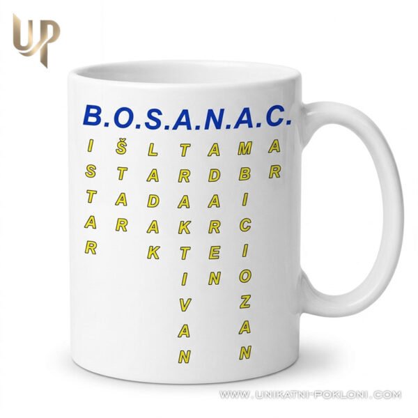 poklon-za-bosanca Keramička šalica B.O.S.A.N.A.C - personalizirani poklon