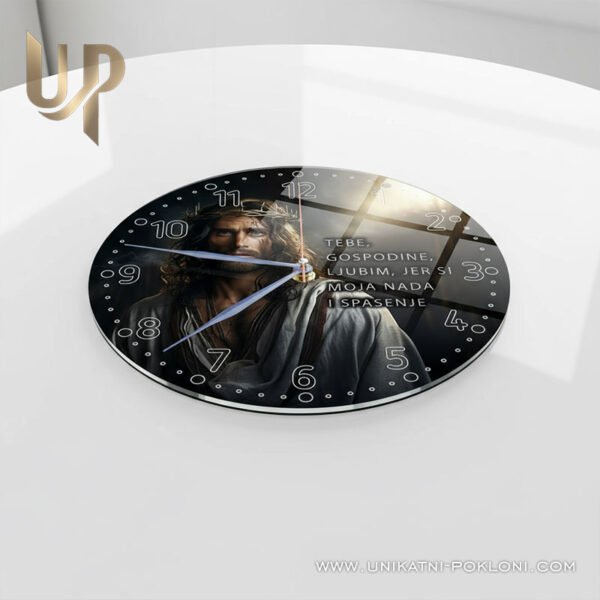 Personalizirani akrilni sat sa slikom - Nada i Spasenje - molitva za dar vjere 1 sat sa slikom na poklon