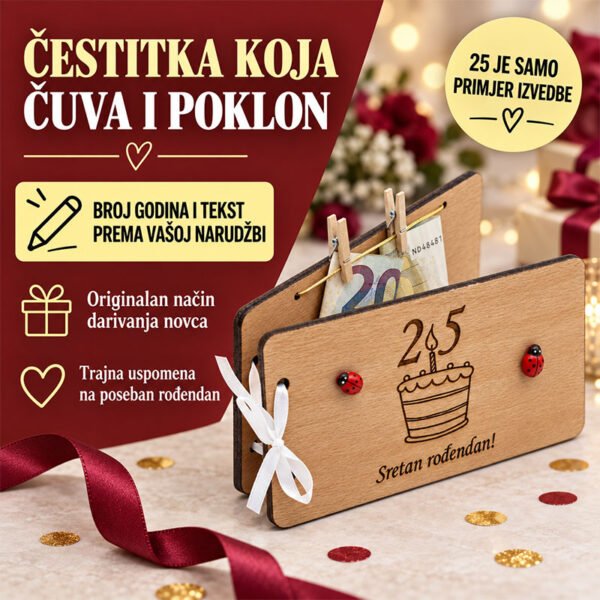 Rođendanska čestitka - Čestitka za rođendane - Unikatni pokloni Čestitka za sretan rođendan