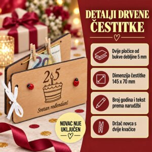 Rođendanska čestitka - Čestitka za rođendane - Unikatni pokloni Sretan rođendan