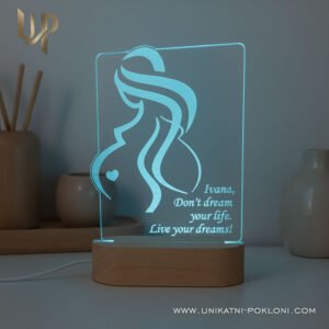 Poklon budućim majkama - Ambijentalna personalizirana LED lampa 24 Pokloni za trudnice