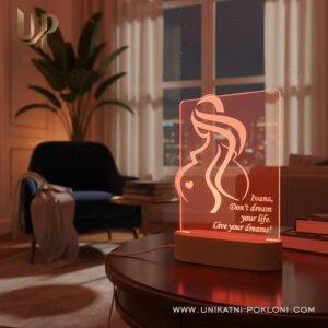 Poklon budućim majkama - Ambijentalna personalizirana LED lampa 20 buduće mame pokloni