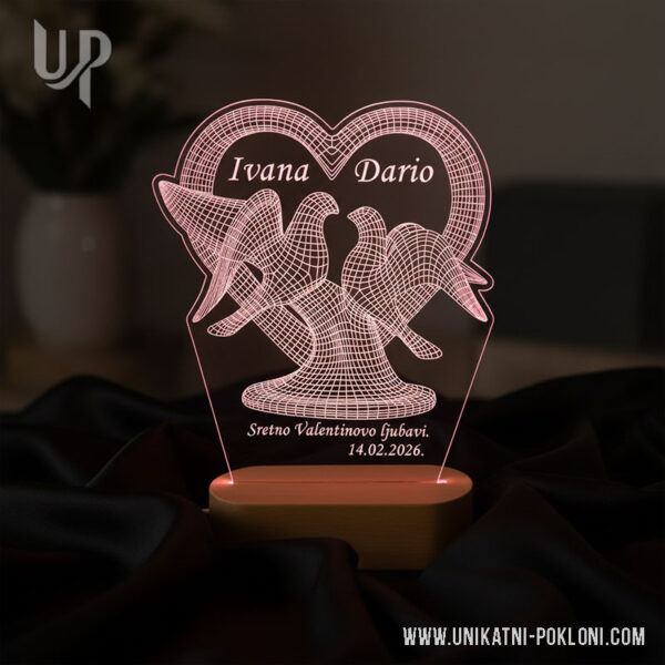 Romantični poklon - Ambijentalna LED lampa 6 dar za valentinovo