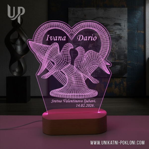 Romantični poklon - Ambijentalna LED lampa 4 poklon za zaljubljene