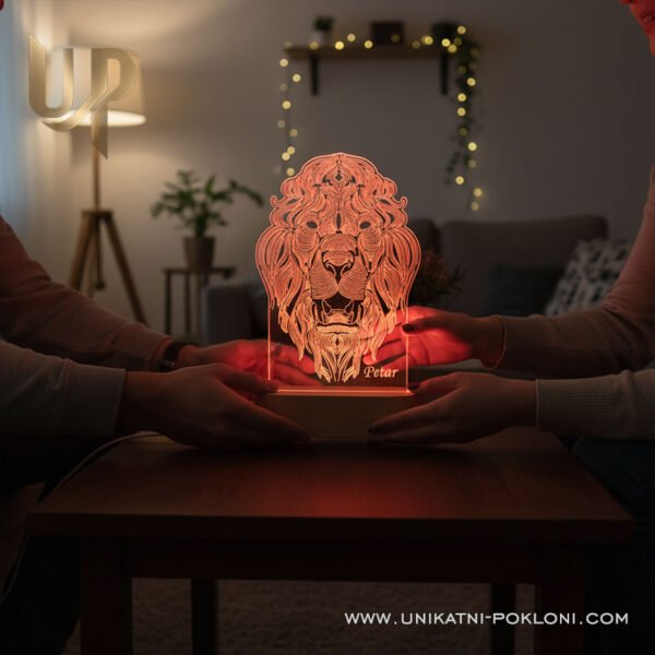 Poklon za Lava - Personalizirana ambijentalna LED lampa 7 što pokloniti lavu