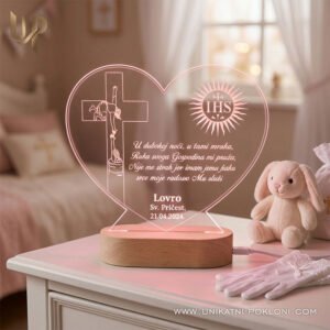 Pokloni za prvu pričest - Personalizirana LED lampa - Unikatni Pokloni Lampa za prvu pričest