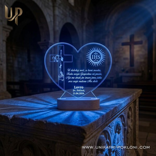 Pokloni za prvu pričest - Personalizirana LED lampa - Unikatni Pokloni Pokloni za prvu svetu pričest
