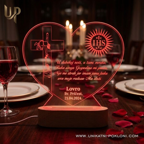 Pokloni za prvu pričest - Personalizirana LED lampa - Unikatni Pokloni Što kupiti za prvu pričest