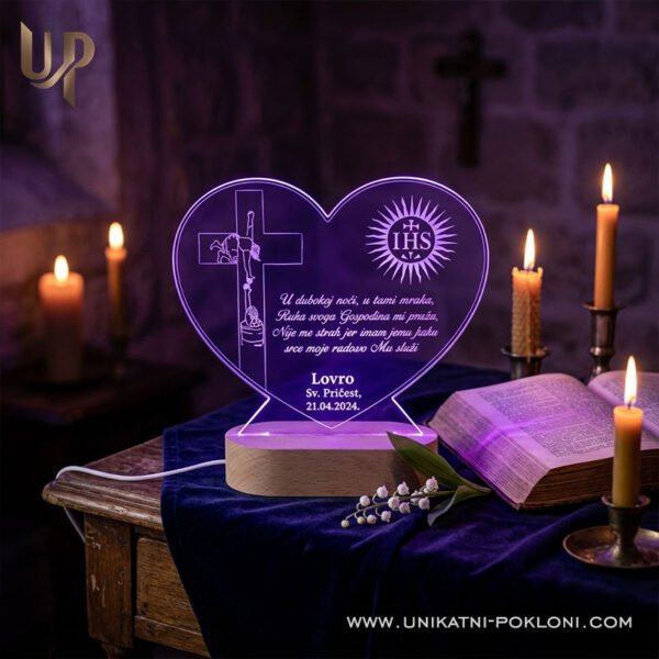 Pokloni za prvu pričest - Personalizirana LED lampa - Unikatni Pokloni Što pokloniti za prvu pričest
