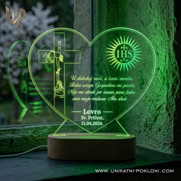 Pokloni za prvu pričest - Personalizirana LED lampa - Unikatni Pokloni Super poklon za prvu pričest