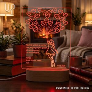 Poklon učitelju od učenika - Personalizirana LED lampa 19 Dar za učitelje