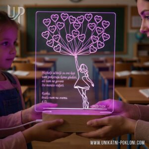 Poklon učitelju od učenika - Personalizirana LED lampa 21 što pokloniti učiteljici