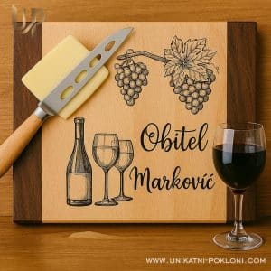 Unikatna personalizirana drvena daska za rezanje