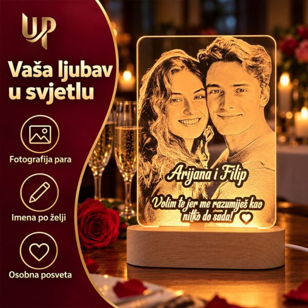 Najbolji pokloni za Valentinovo - Ambijentalna LED lampa - Unikatni pokloni Najbolji pokloni za Valentinovo - Ambijentalna LED lampa - personalizirani poklon
