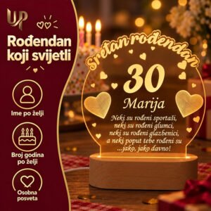 Kreativni pokloni za rođendane - Personalizirana LED lampa - Unikatni pokloni Kreativni pokloni za rođendane - Personalizirana LED lampa - Slika 13