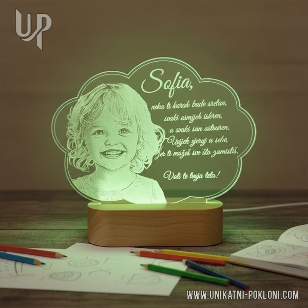 lampa sa slikom za dječju sobu