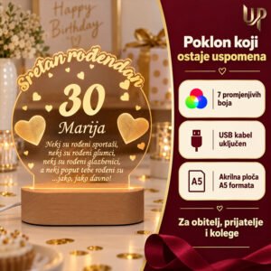 Kreativni pokloni za rođendane - Personalizirana LED lampa - Unikatni pokloni Kreativni pokloni za rođendane - Personalizirana LED lampa - Slika 12