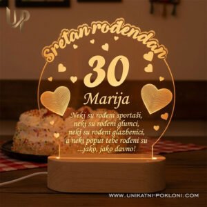 Kreativni pokloni za rođendane - Personalizirana LED lampa