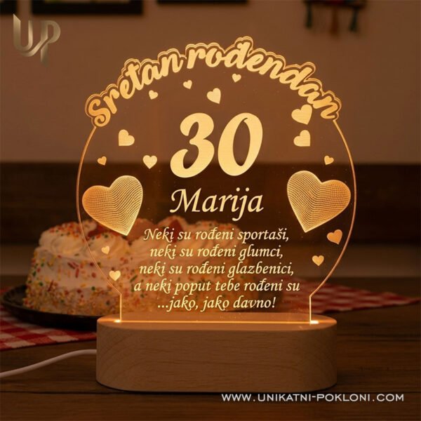 Kreativni pokloni za rođendane - Personalizirana LED lampa - personalizirani poklon