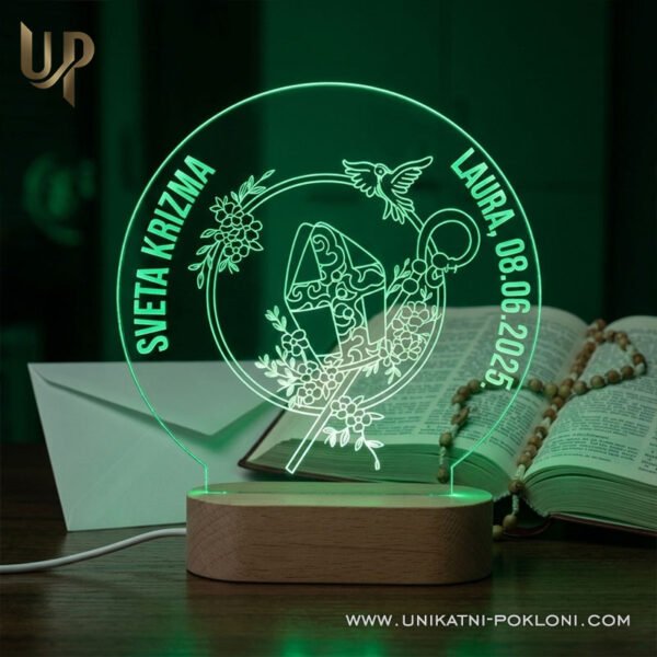 Poklon za krizmu - Ambijentalna LED lampa - Unikatni pokloni Originalni poklon za krizmu