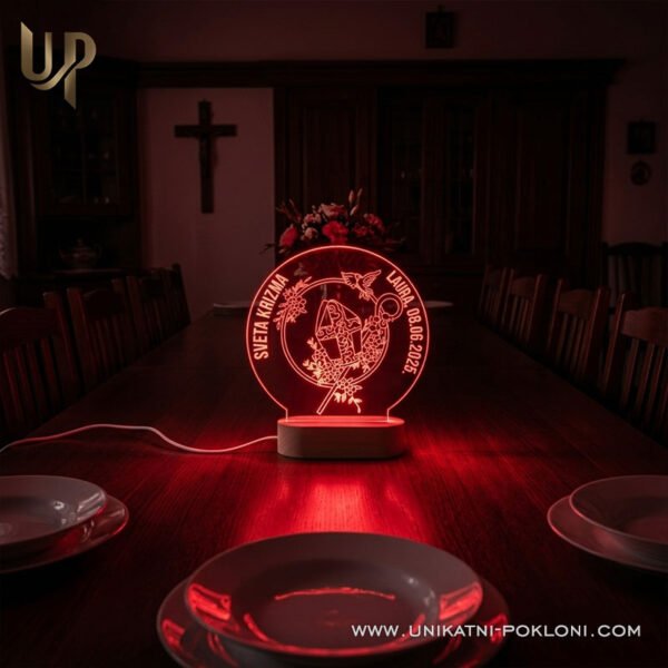 Poklon za krizmu - Ambijentalna LED lampa - Unikatni pokloni Unikatni poklon za svetu krizmu