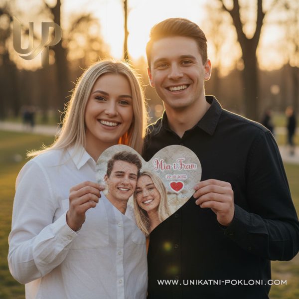 Puzzle sa slikom u obliku srca - unikatan poklon