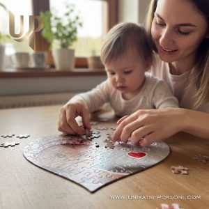Puzzle sa slikom u obliku srca - unikatan poklon