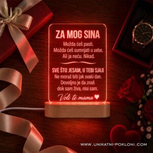 Personalizirana LED Lampa - Poklon za Sina - Poklon koji govori više od tisuću riječi - Unikatni pokloni Personalizirani poklon za sina