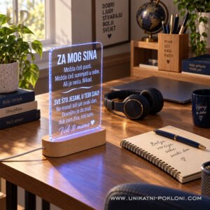 Personalizirana LED Lampa - Poklon za Sina - Poklon koji govori više od tisuću riječi - Unikatni pokloni Poklon sinu od mame