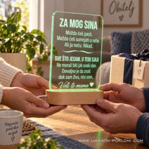 Personalizirana LED Lampa - Poklon za Sina - Poklon koji govori više od tisuću riječi - Unikatni pokloni Poklon za najdražeg sina